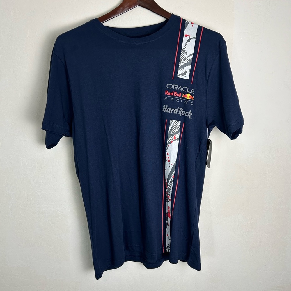 Hard Rock Cafe Blue shirt Red Bull Racing Oracle Size Large with tags